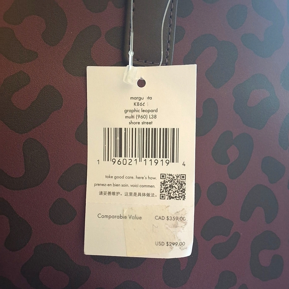 Kate Spade Shore Street Margareta Tote Graphic Leopard Multi - Picture 11 of 16